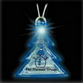 Light Up Pendant Necklace - Christmas Tree - Blue